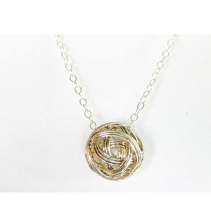 Silver Wire Globe Necklace